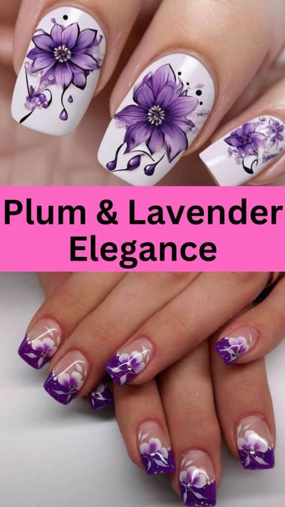 plum-and-levender-elegance-flower-nail-ideas-for-fall-nailstrends.com