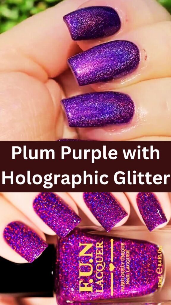 plum-purple-with-holographic-glitter-dark-fall-nails-nailstrends.com