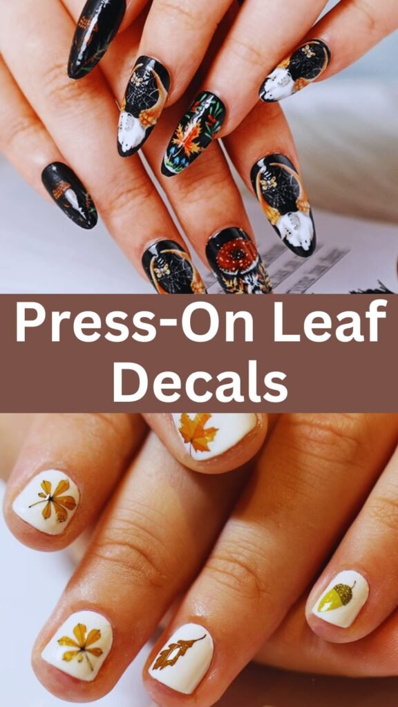 press-on-leaf-decals-fall-nail-nailstrends.com