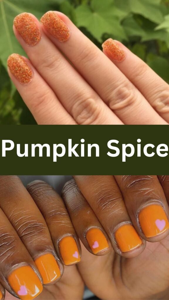 pumpkin-spice-fall-short-nails-nailstrends.com