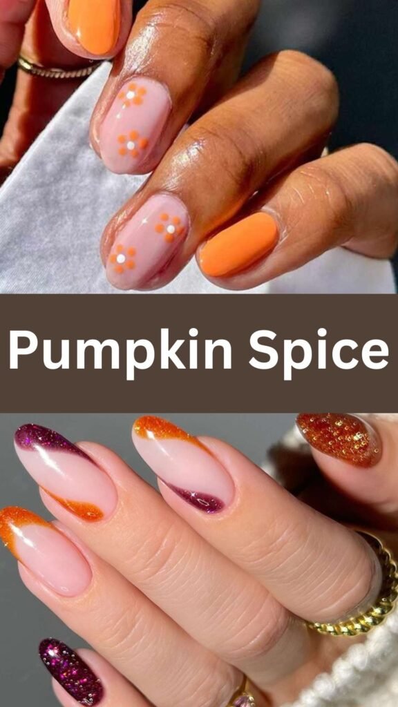 pumpkin-spice-nature-inspired-nail-nailstrends.com