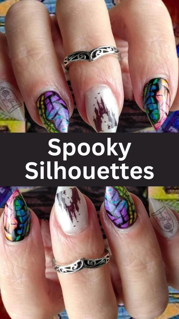 spooky-silhouettes-fake-fall-nails-nailstrends.com