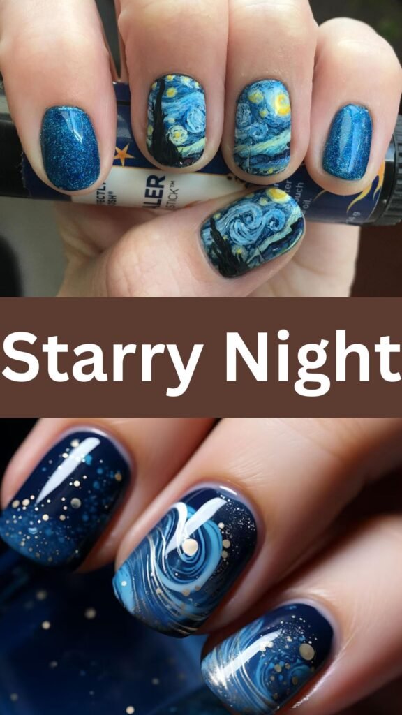 starry-night-fall-blue-nails-nailstrends.com