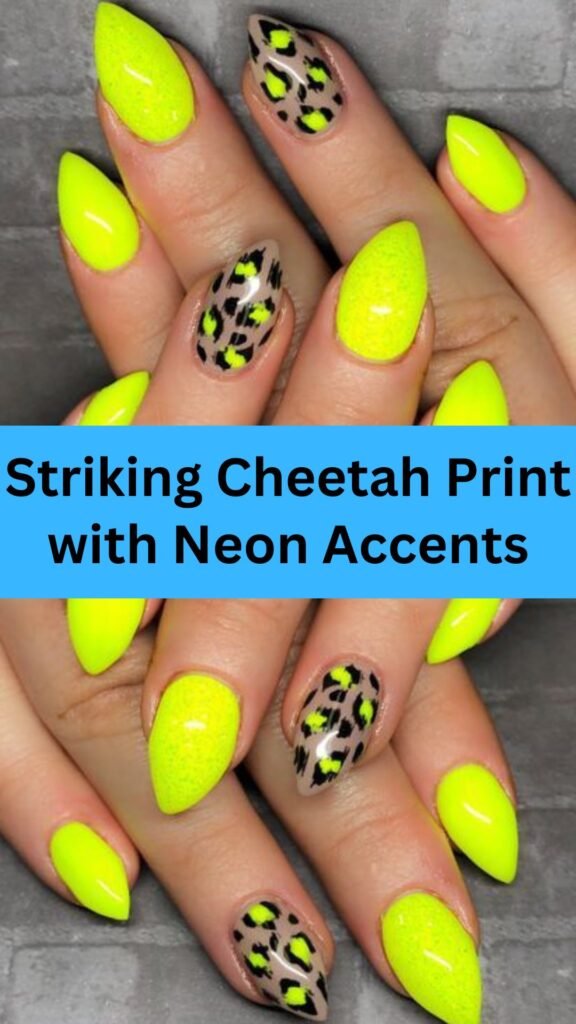 striking-cheetah-print-with-neon-accents-animal-print-nail-art-nailstrends.com