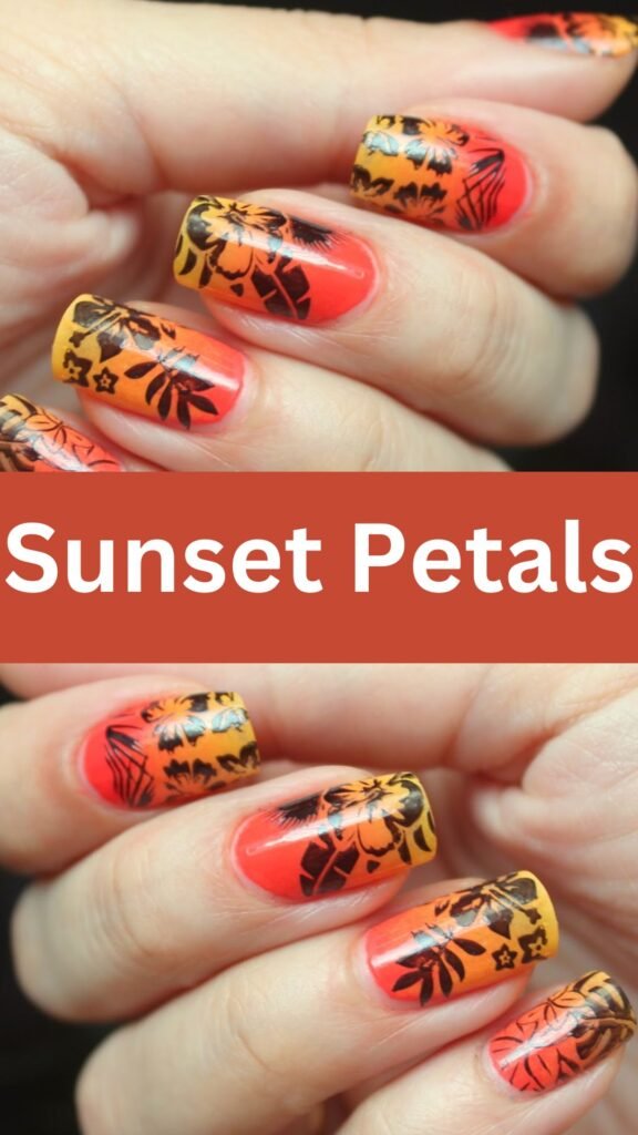 sunset-petals-flower-nail-ideas-for-fall-nailstrends.com