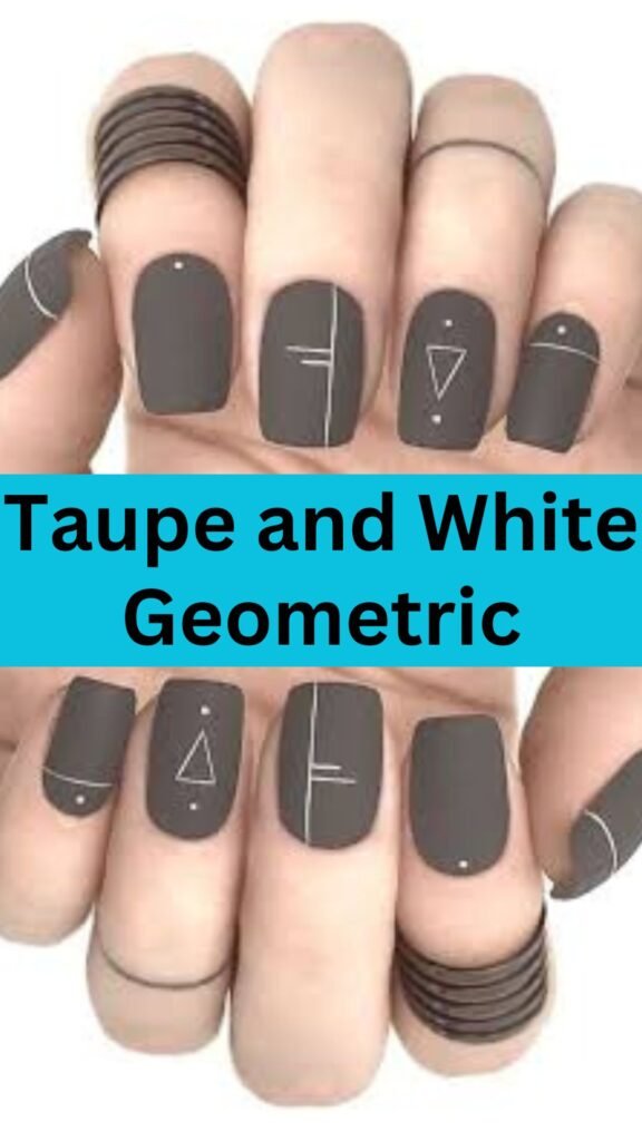 taupe-and-white-geometric-fall-nail-nailstrends.com