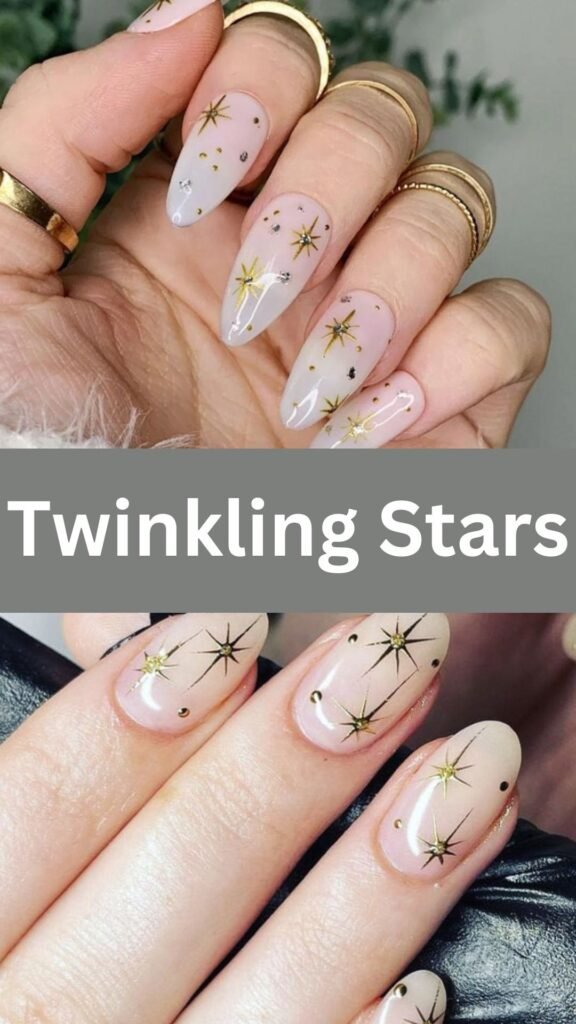 twinkling-stars-fun-fall-nails-nailstrends.com