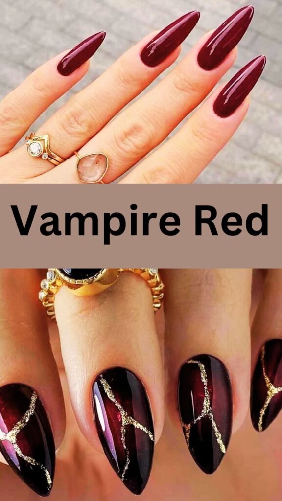 vampire-red-fall-black-nail-nailstrends.com