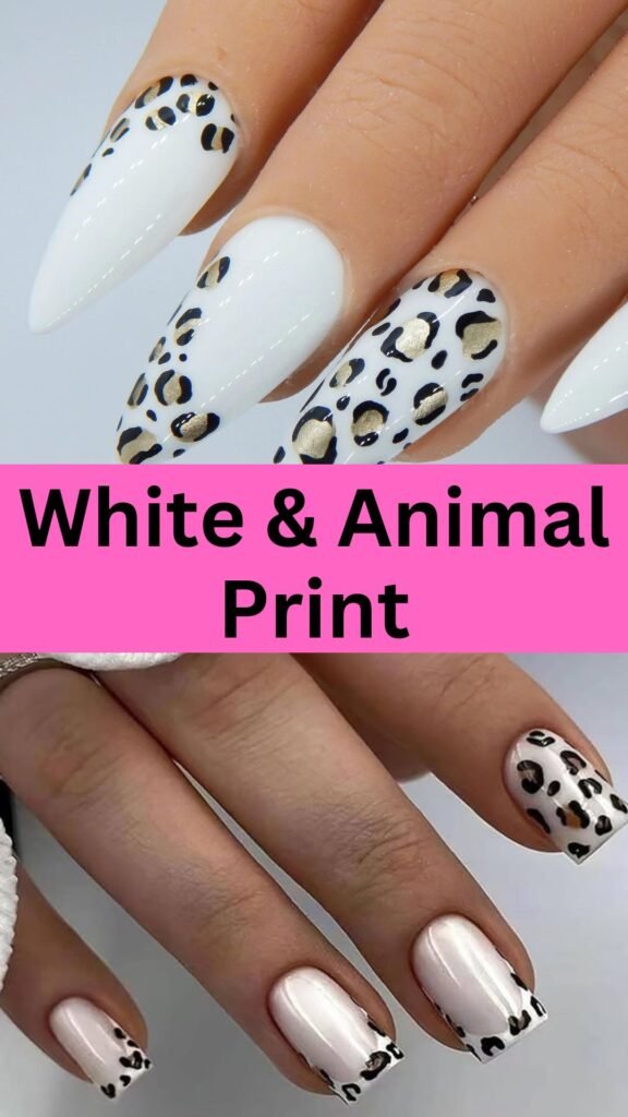 white-and-animal-print-white-nails-nailstrends.com