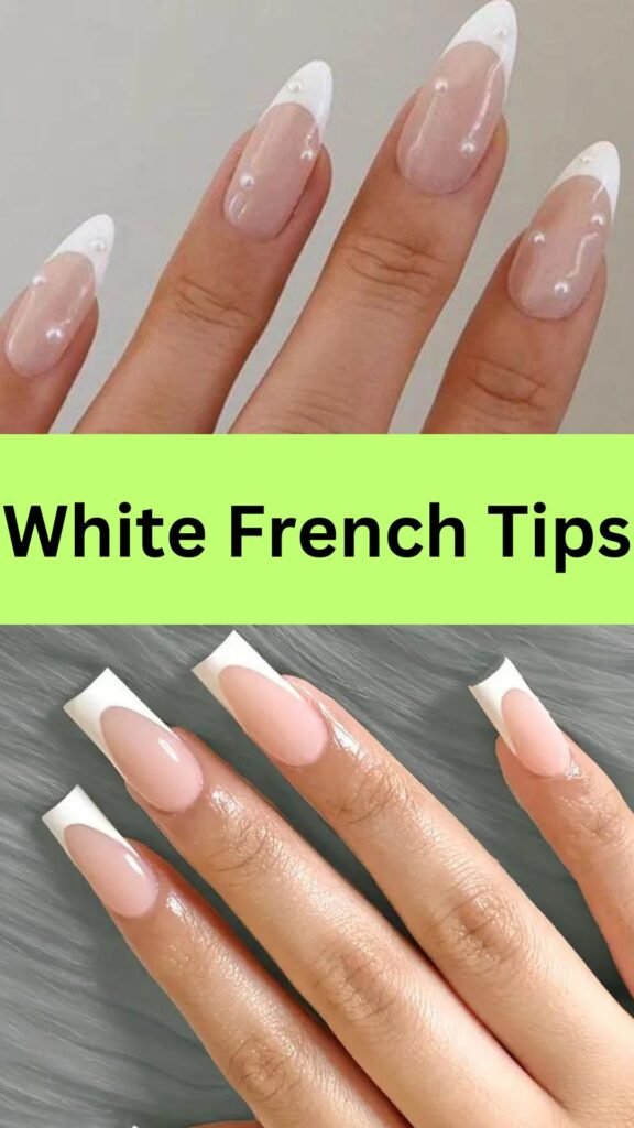 white -french-tips-white-nails-nailstrends.com