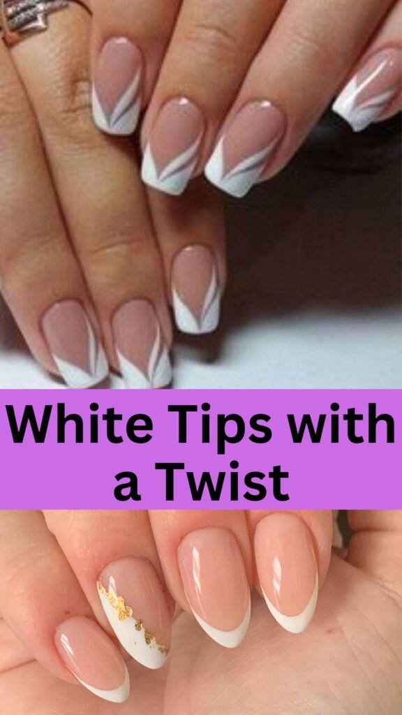 white-tips-with-a-twist-white-nails-nailstrends.com