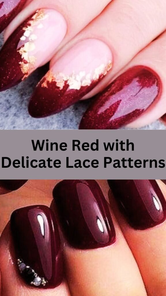 wine-red-with-delicate-lace-patterns-dark-fall-nails-nailstrends.com