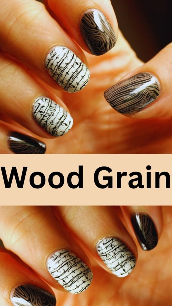 wood-grain-Stamping-Technique-Fall-Nails-nailstrends.com