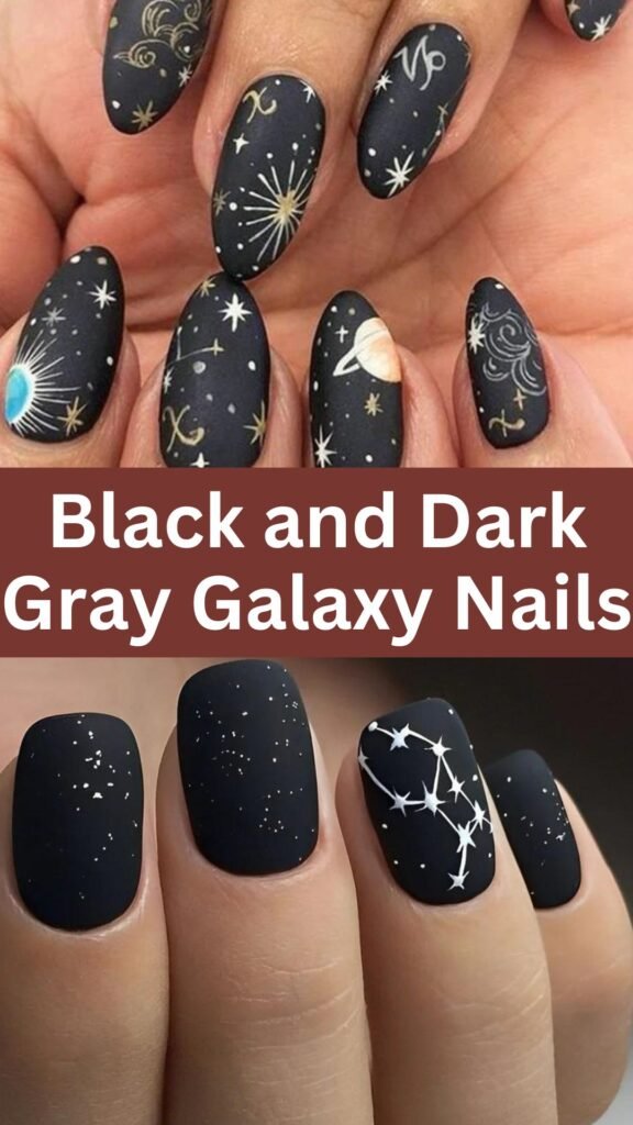 black-and-dark-gray-galaxy-nails-Goth-Nail-Ideas-That-Are-Better-Than-Just-Black-nailstrends.com