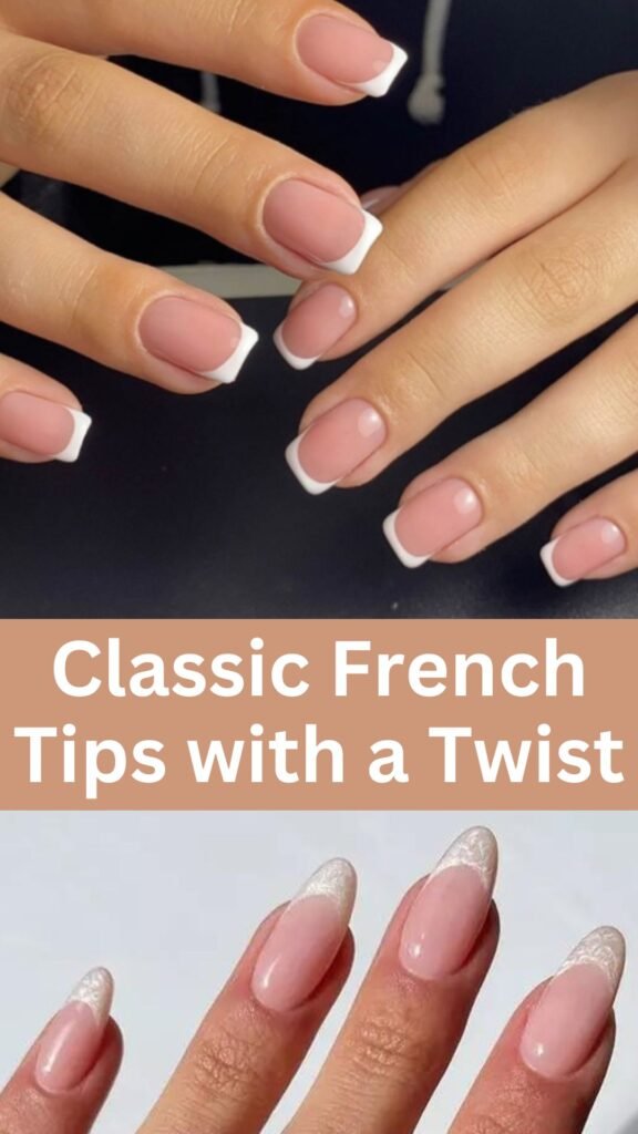 classic-french-tips-with-a-twist-Trendy-Nail-Art-Ideas-for-Wedding-Party-nailstrends.com