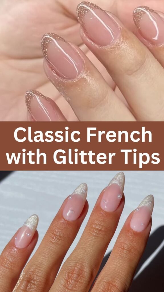 classic-french-with-glitter-tips-bridal-nail-with-glitter-nailstrends.com