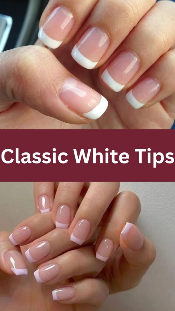 classic-white-tips-Pretty-Natural-Nail-Art-Designs-for-you-nailstrends.com