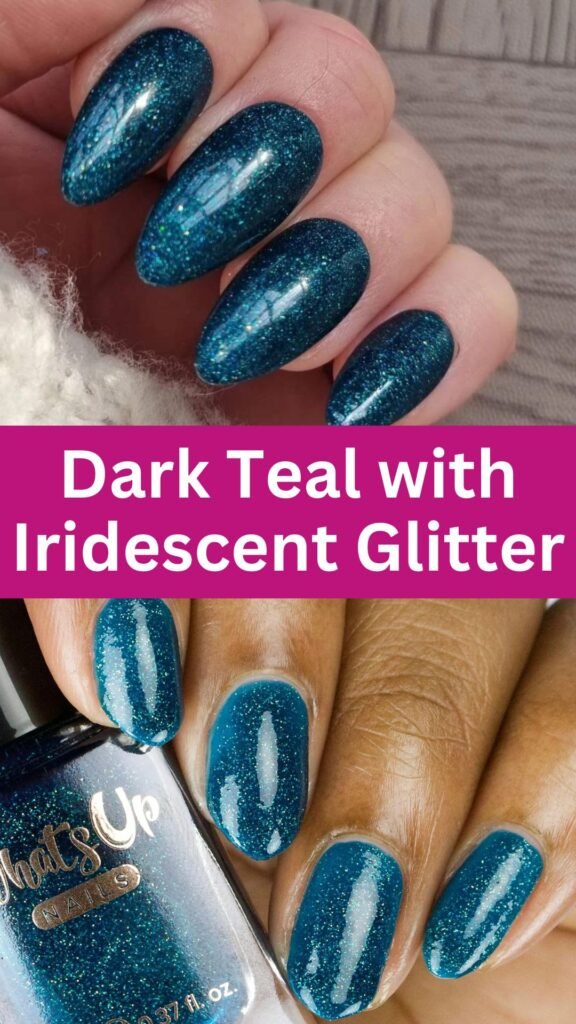 dark-teal-with-iridescent-glitter-Goth-Nail-Ideas-That-Are-Better-Than-Just-Black-nailstrends.com