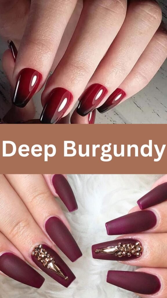 deep-burgundy-Nail-Ideas-to-Slay-with-your-Black-Dress-nailstrends.com