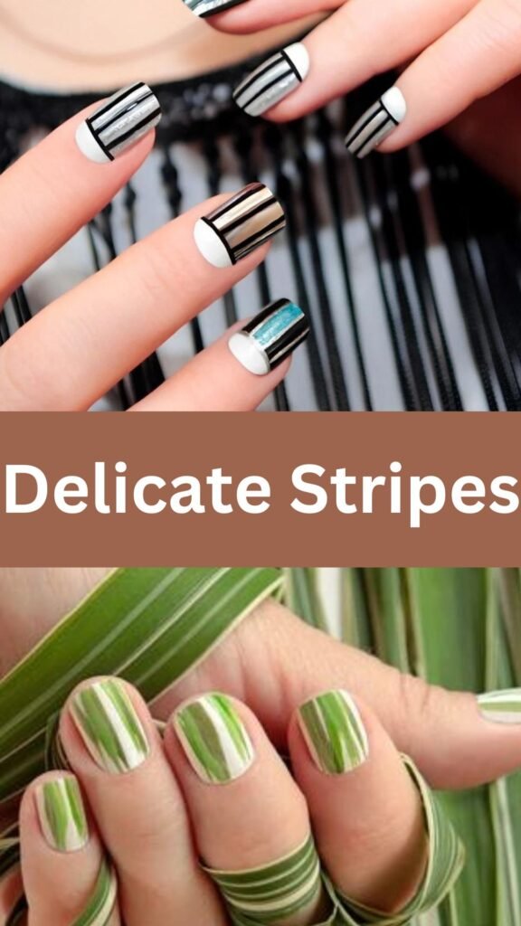 delicate-stripes-Pretty-Natural-Nail-Art-Designs-for-you-nailstrends.com