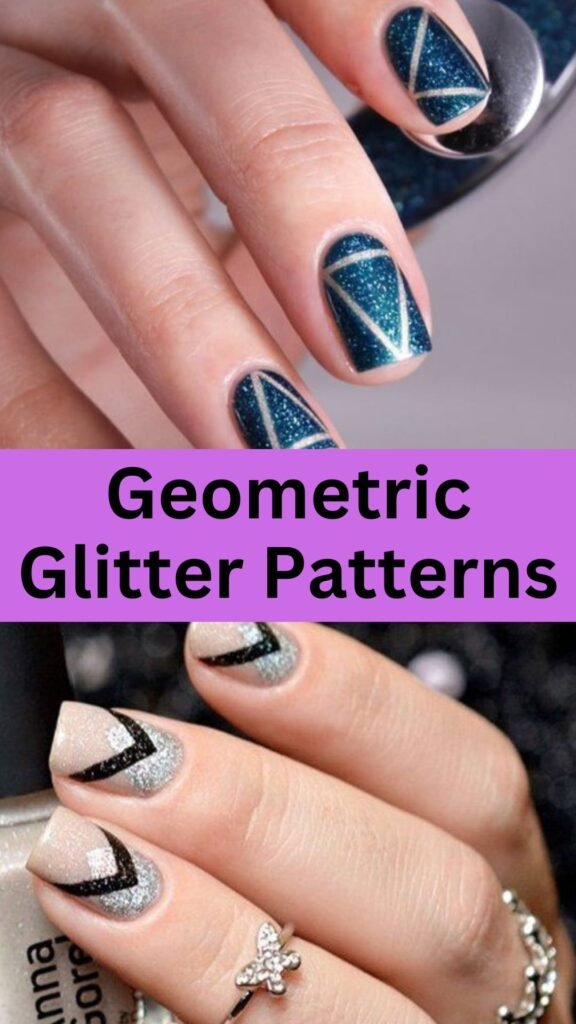 geometric-gltter-patterns-bridal-nail-with-glitter-nailstrends.com