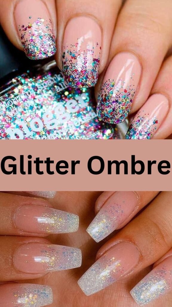 glitter-ombre-Cutest-Party-Nail-Ideas to-Steal-the-Spotlight-nailstrends.com