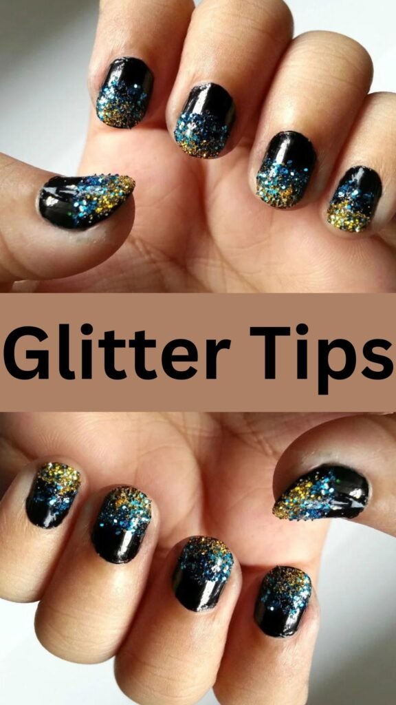 glitter-tips-easy-nails-for-beginners-nailstrends.com