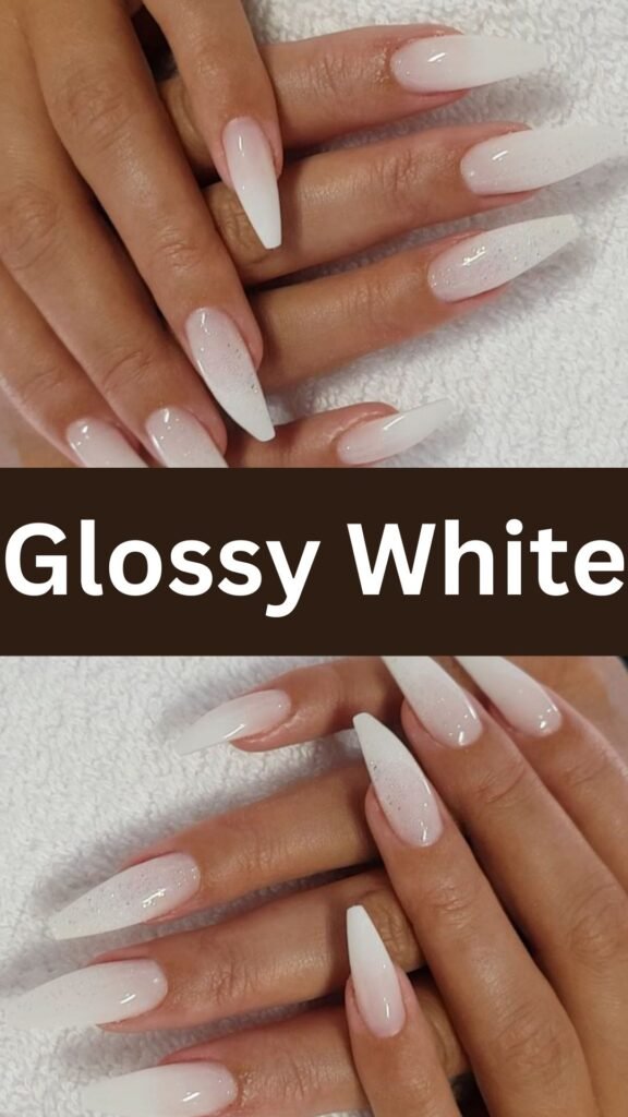 glossy-white-Nail-Ideas-to-Slay-with-your-Black-Dress-nailstrends.com