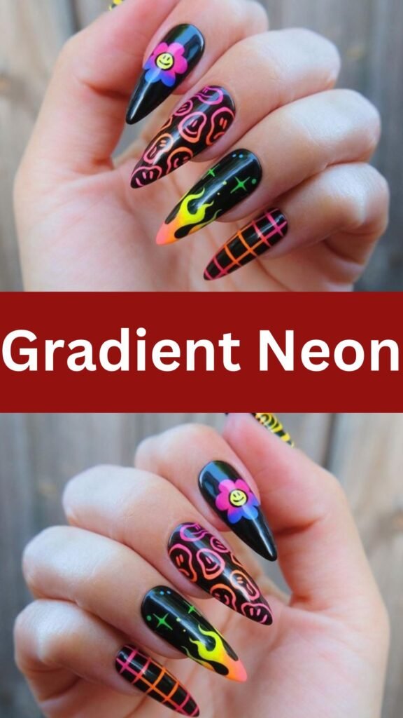 gradient-neon-Pointed-Nail-Art-Designs-to-Obsess-Over-nailstrends.com