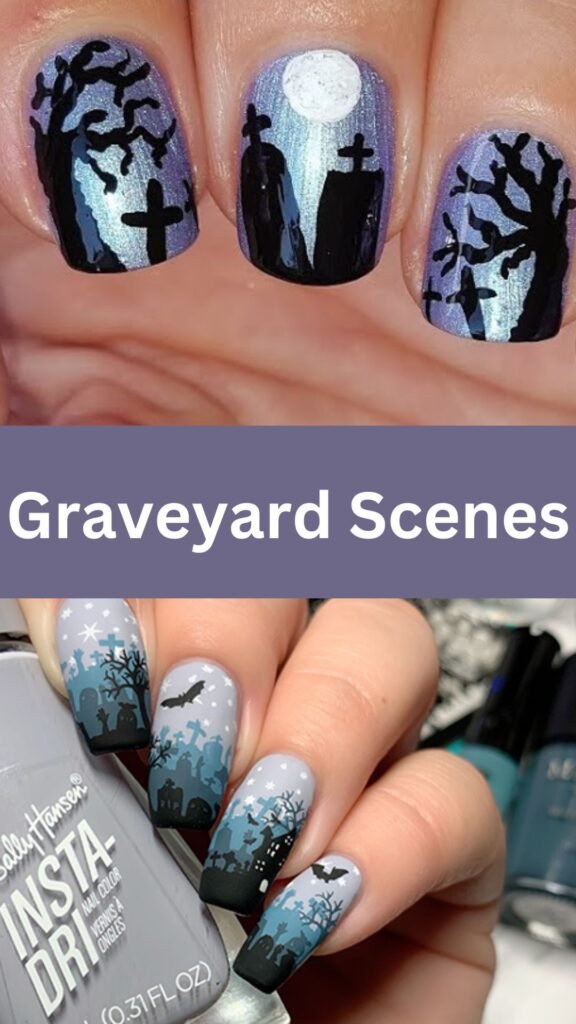 graveyard-scenes-Extra-Spooky-Halloween-Nails-to-try-this-year-nailstrends.com