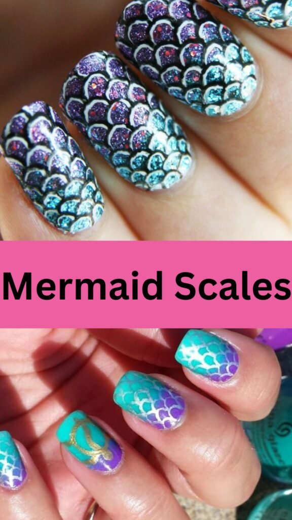 mermaid-scales-Cute-Nail-Art-Designs-for-Kids-nailstrends.com