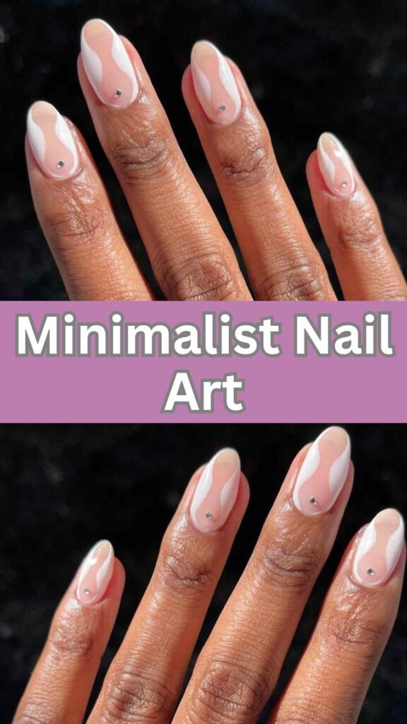 minimalist-nail-art-Trendy-Nail-Art-Ideas-for-Wedding-Party-nailstrends.com