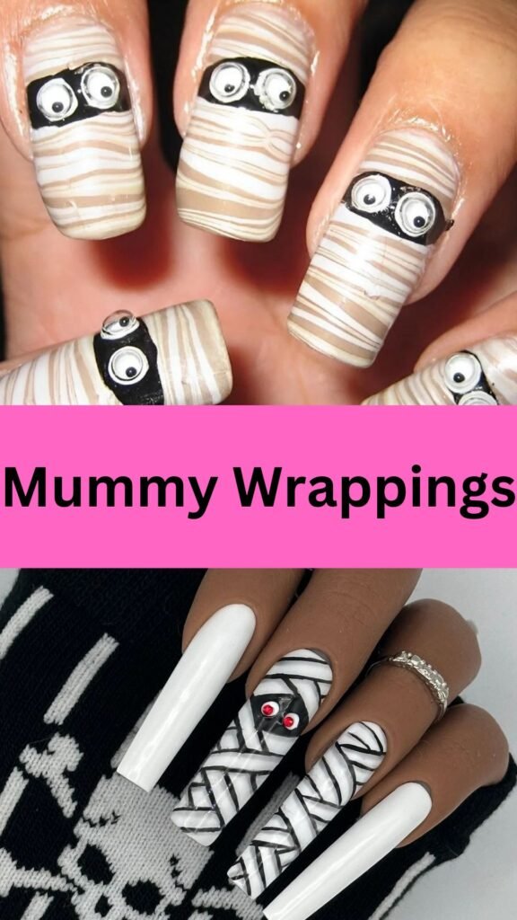 mummy-wrappiings-Extra-Spooky-Halloween-Nails-to-try-this-year-nailstrends.com