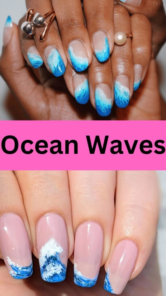 ocean-waves-Vibrant-Nail-Art-Designs-for-Beach-Vacation-nailstrends.com