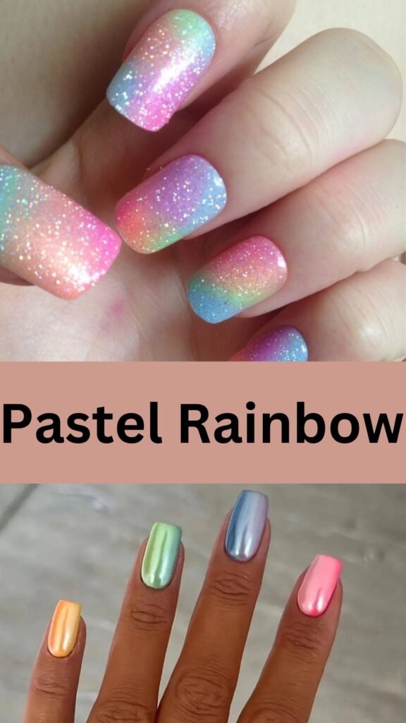 pastel-rainbow-Cutest-Party-Nail-Ideas to-Steal-the-Spotlight-nailstrends.com