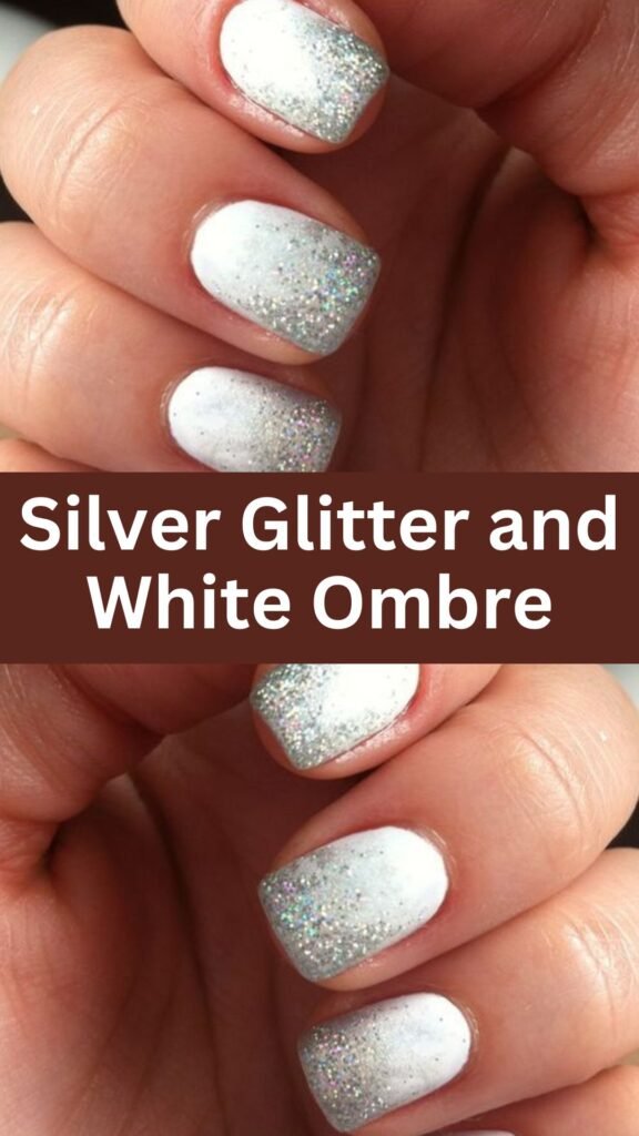 silver-glitter-and-white-ombre-bridal-nail-with-glitter-nailstrends.com