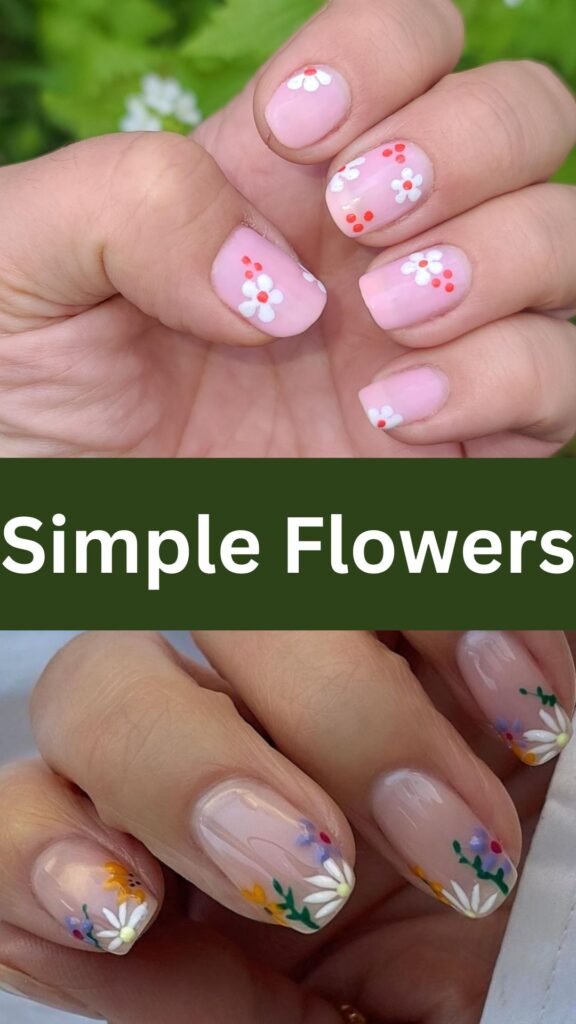 simple-flowers-easy-nails-for-beginners-nailstrends.com