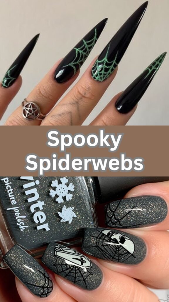 spooky-spiderwebs-Extra-Spooky-Halloween-Nails-to-try-this-year-nailstrends.com