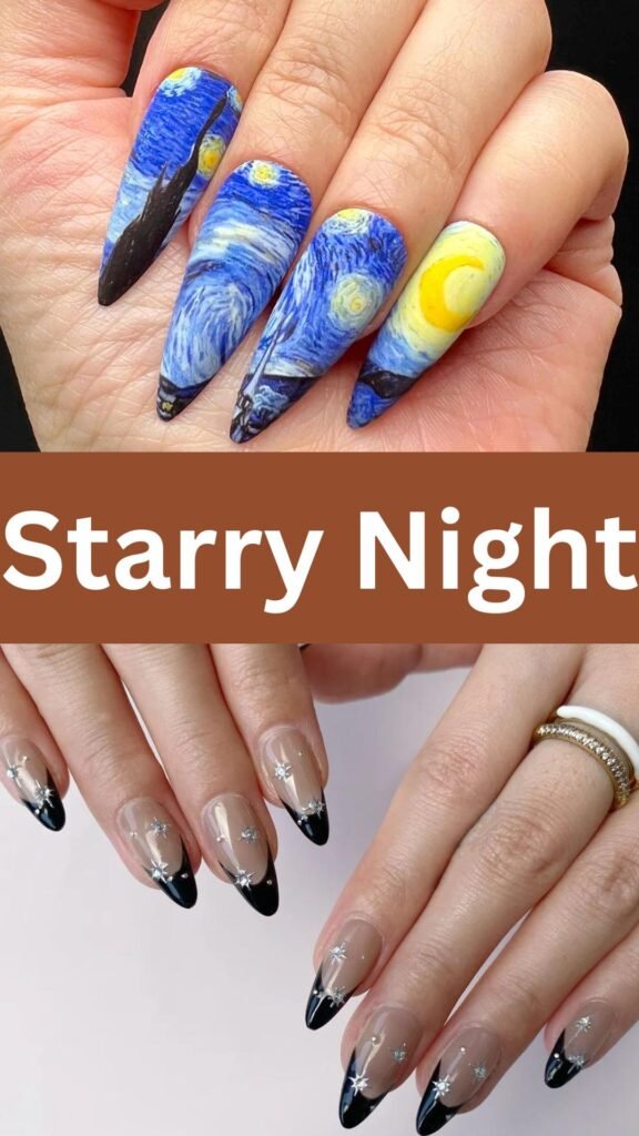 starry-night-Pointed-Nail-Art-Designs-to-Obsess-Over-nailstrends.com