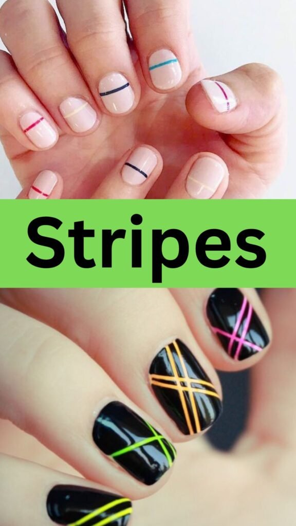 stripes-easy-nails-for-beginners-nailstrends.com