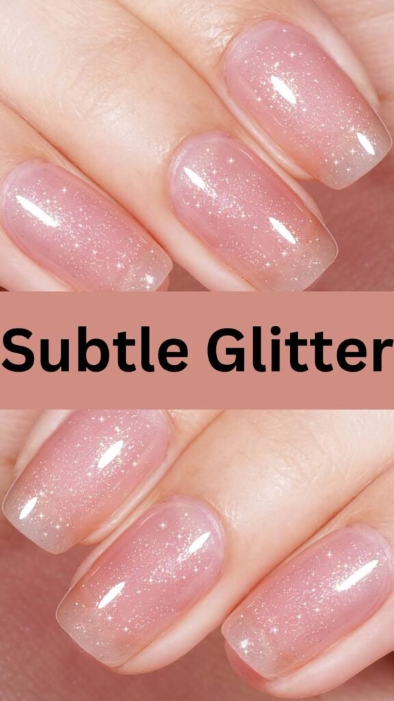 subtle-glitter-Pretty-Natural-Nail-Art-Designs-for-you-nailstrends.com